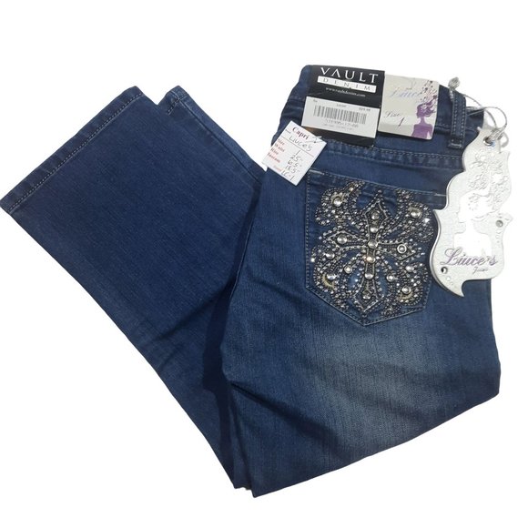 NWT Women's Denim Capri  Jeans  Size 1 - Picture 1 of 9